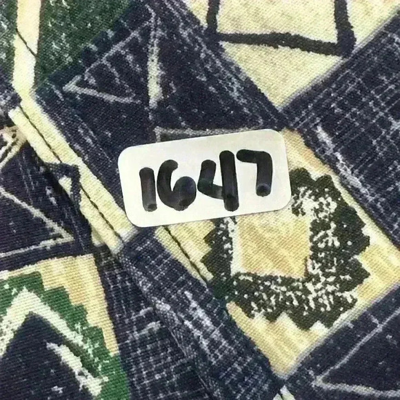 ENRO Short Sleeve ButtonUp Shirt Mens XL Geometric Print Luxury Designer Classic - Picture 10 of 10